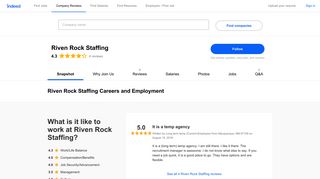 Riven Rock Staffing Careers and Employment | Indeed.com