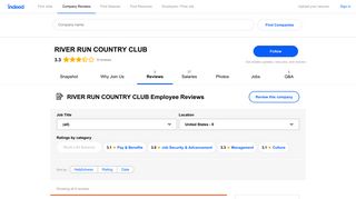 Working at RIVER RUN COUNTRY CLUB: Employee Reviews ...
