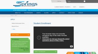 Student Enrollment - Springs Charter Schools