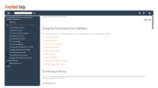 Using the Command-Line Interface - Riverbed Support