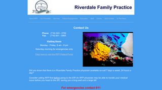 Contact Us - Riverdale Family Practice - Yola