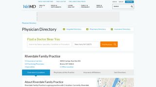 Riverdale Family Practice in Bronx, NY - WebMD Physician Directory