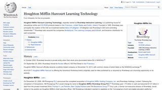 Houghton Mifflin Harcourt Learning Technology - Wikipedia