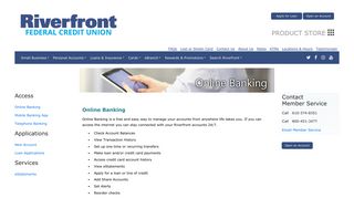 about online banking » Riverfront Federal Credit Union