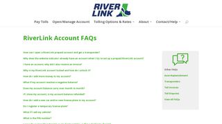 RiverLink Account FAQs | RiverLink