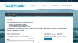 Login / Register | RiverLink Ferry Customer Portal