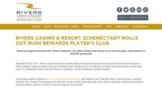 Rivers Casino & Resort Schenectady Rolls Out Rush Rewards ...
