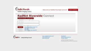 RadNet Riverside Connect - Login - My Radiology Portal