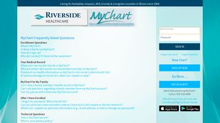 FAQs - Riverside MyChart - Login Page