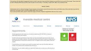 Appointments - Riverside Medical Centre Appointments - Riverside ...