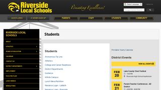Students - Riverside Local Schools