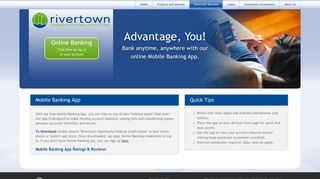 Mobile Banking App - Rivertown Credit Union