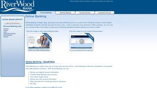 RiverWood Bank - Personal Online