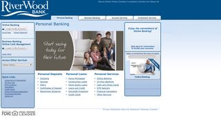 RiverWood Bank - Personal Banking