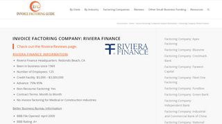 Factoring Company: Riviera Finance - Invoice Factoring