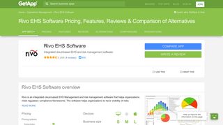 Rivo EHS Software Pricing, Features, Reviews & Comparison of ...