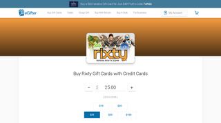 Buy Rixty Gift Cards with Credit Cards - eGifter