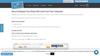 How To Redeem Your Rixty Gift Card - - MyGiftCardSupply