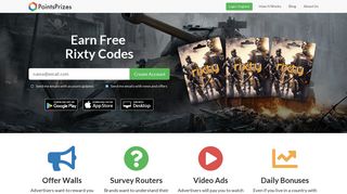 PointsPrizes - Earn Free Rixty Codes Legally!