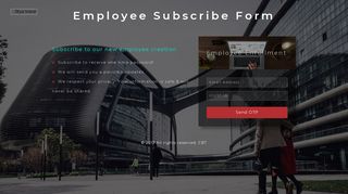 Employee Subscribe Form - CBT