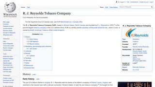 R. J. Reynolds Tobacco Company - Wikipedia