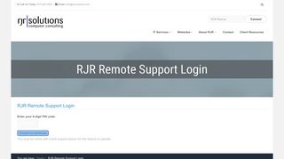 RJR Remote Support Login - RJR Solutions, Inc