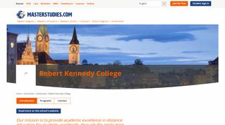 Robert Kennedy College in Switzerland - Masterstudies.com
