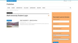 rkdf university student login – Admissiondone