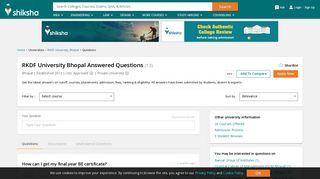 RKDF University, Bhopal Q&A on Cutoffs, Placements, Fees ...