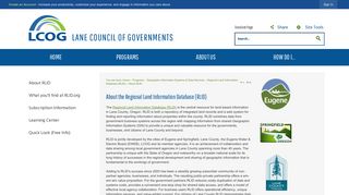 About the Regional Land Information Database (RLID) | Lane Council ...