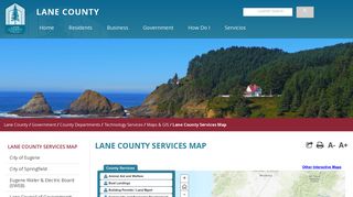 Lane County Services Map - Lane County