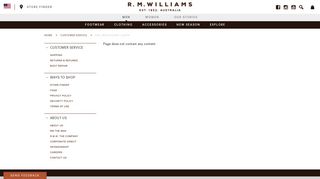 My Account Login - RM Williams