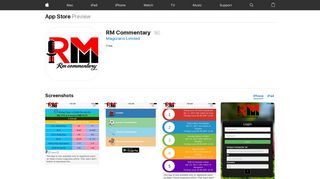 RM Commentary on the App Store - iTunes - Apple