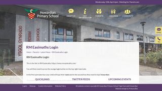RM Easimaths Login | Howardian Primary School Ysgol Gynradd ...