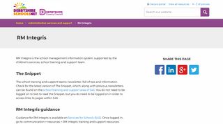 RM Integris - Derbyshire Schools Net