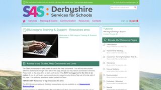 RM Integris Training & Support - Resources area | Derbyshire ...