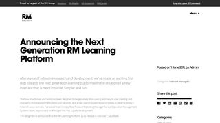 Announcing the Next Generation RM Learning Platform - RM Education