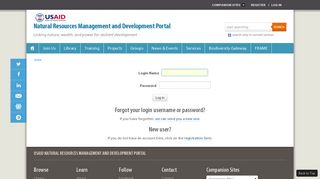 Log in - USAID Natural Resource Management and Development Portal
