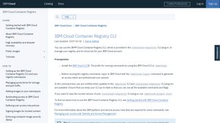 IBM Cloud Container Registry CLI