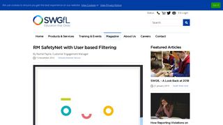 RM SafetyNet with User based Filtering - SWGfL Magazine
