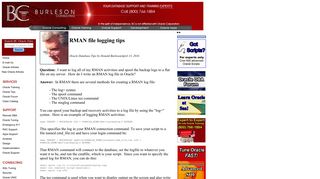 RMAN file logging tips - Burleson Consulting
