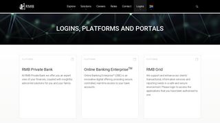Logins, platforms and portals - Rand Merchant Bank