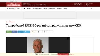 Tampa-based RME360 parent company names new CEO - Tampa ...