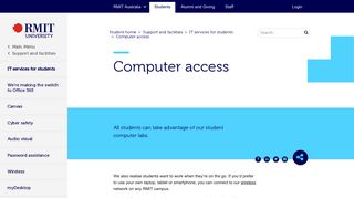 Computer access - RMIT University