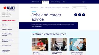 Jobs and career advice - RMIT University