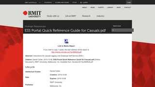 ESS Portal Quick Reference Guide for Casuals.pdf - RMIT University