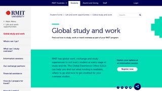 Global study and work - RMIT University