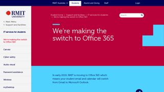 We're making the switch to Office 365 - RMIT University