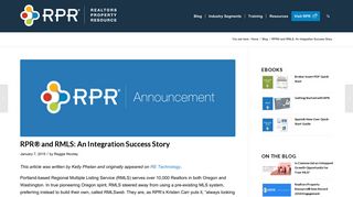 RPR® and RMLS: An Integration Success Story - Realtors Property ...