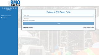 Customer Portal - Login - RMO Agency